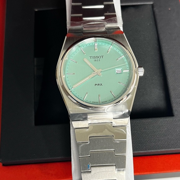 NIB Light Green PRX Tissot Watch